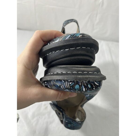 Alegria Paloma Blue Collage Clogs size 7 - Picture 14 of 15